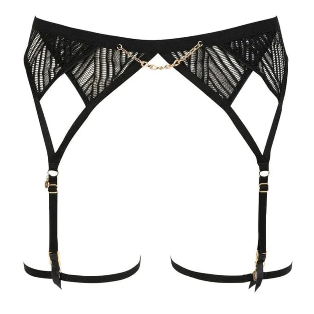 Onde Sensuelle Suspender Belt- Black - Picture 3 of 4